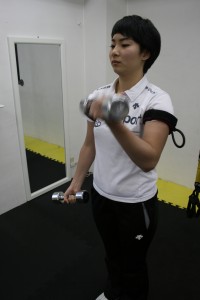 加圧トレーニング 上肢(ダンベル)